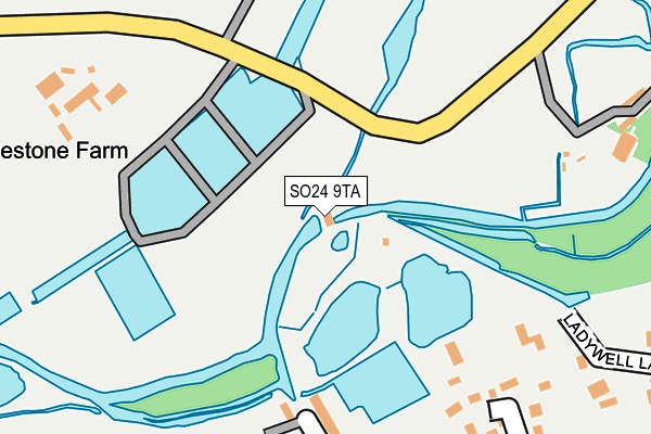 SO24 9TA map - OS OpenMap – Local (Ordnance Survey)