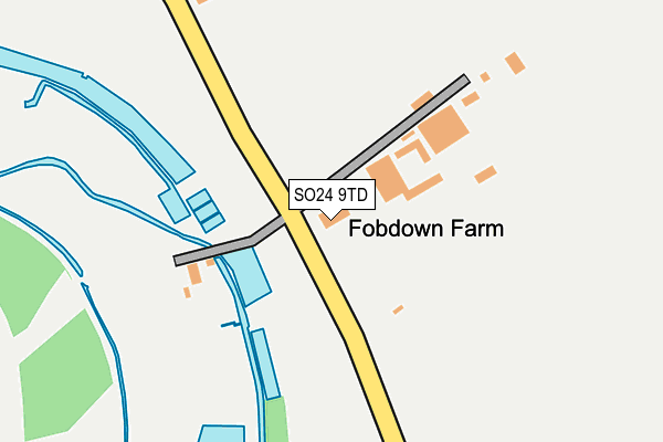 SO24 9TD map - OS OpenMap – Local (Ordnance Survey)