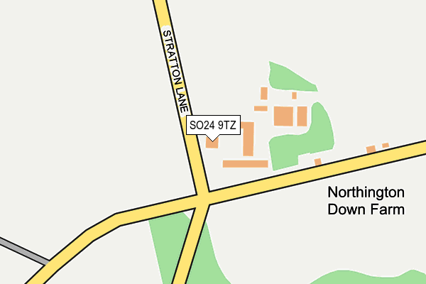 SO24 9TZ map - OS OpenMap – Local (Ordnance Survey)