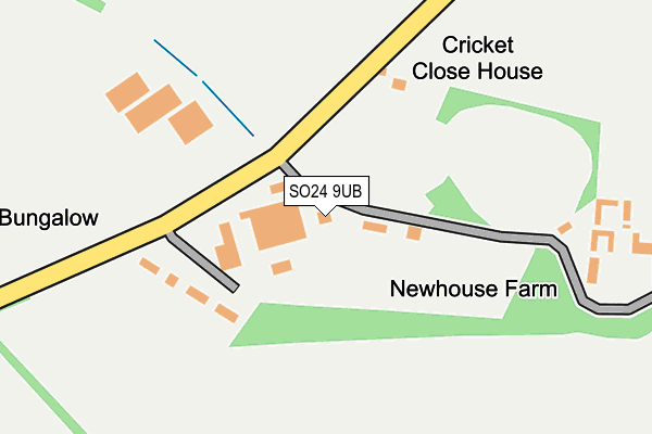 SO24 9UB map - OS OpenMap – Local (Ordnance Survey)