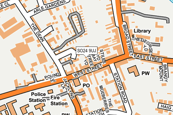 SO24 9UJ map - OS OpenMap – Local (Ordnance Survey)