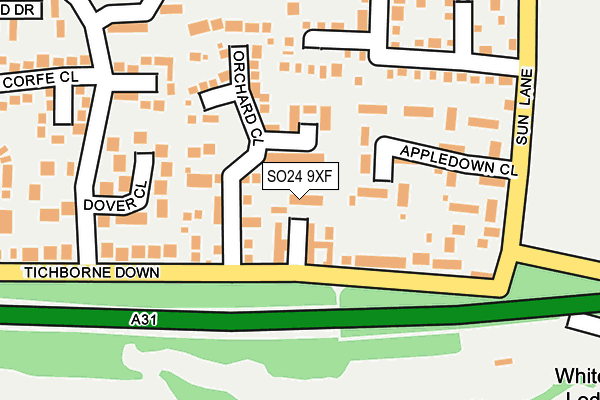 SO24 9XF map - OS OpenMap – Local (Ordnance Survey)