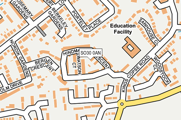 SO30 0AN map - OS OpenMap – Local (Ordnance Survey)