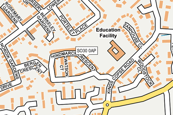 SO30 0AP map - OS OpenMap – Local (Ordnance Survey)