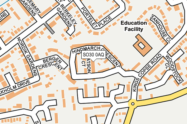 SO30 0AQ map - OS OpenMap – Local (Ordnance Survey)