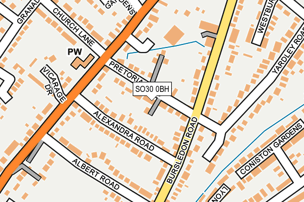 SO30 0BH map - OS OpenMap – Local (Ordnance Survey)