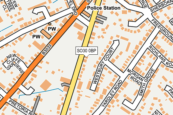 SO30 0BP map - OS OpenMap – Local (Ordnance Survey)