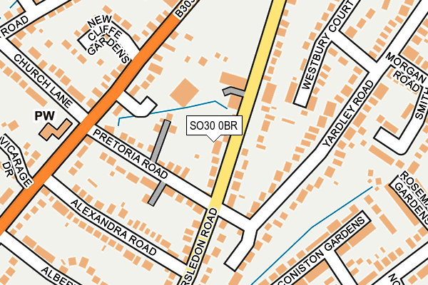 SO30 0BR map - OS OpenMap – Local (Ordnance Survey)