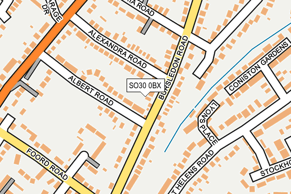 SO30 0BX map - OS OpenMap – Local (Ordnance Survey)