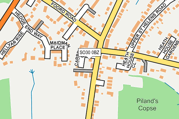 SO30 0BZ map - OS OpenMap – Local (Ordnance Survey)