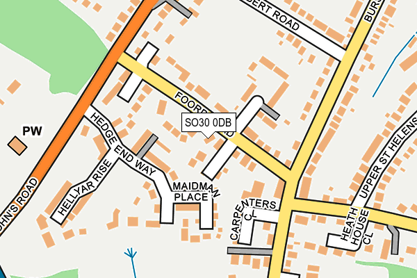SO30 0DB map - OS OpenMap – Local (Ordnance Survey)