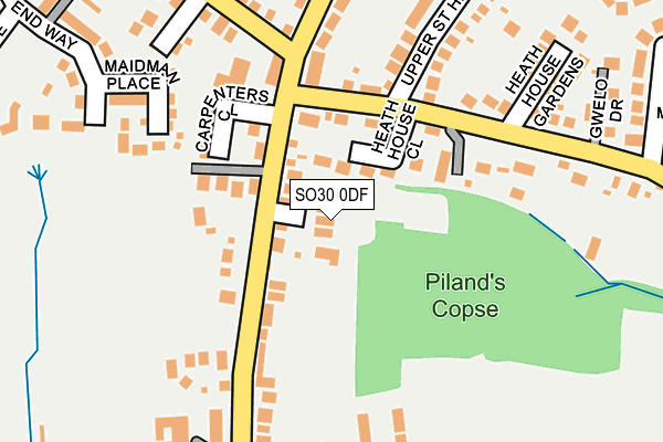 SO30 0DF map - OS OpenMap – Local (Ordnance Survey)
