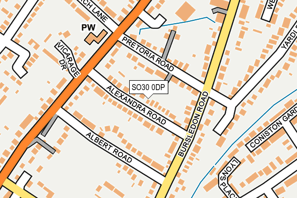SO30 0DP map - OS OpenMap – Local (Ordnance Survey)