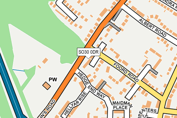 SO30 0DR map - OS OpenMap – Local (Ordnance Survey)