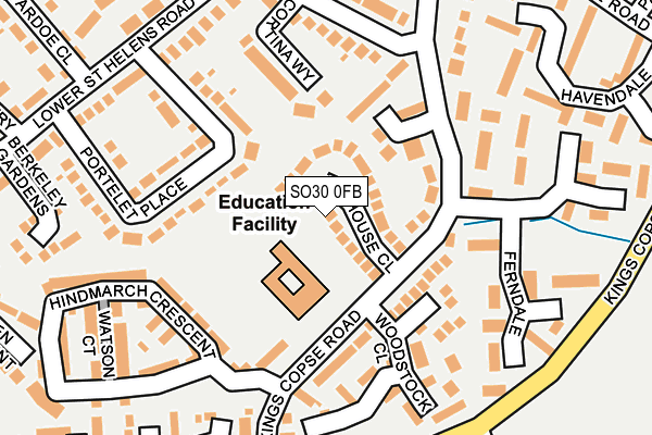 SO30 0FB map - OS OpenMap – Local (Ordnance Survey)