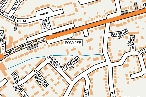 SO30 0FE map - OS OpenMap – Local (Ordnance Survey)