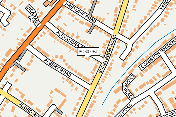 SO30 0FJ map - OS OpenMap – Local (Ordnance Survey)