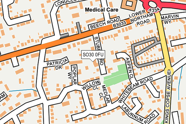 SO30 0FU map - OS OpenMap – Local (Ordnance Survey)