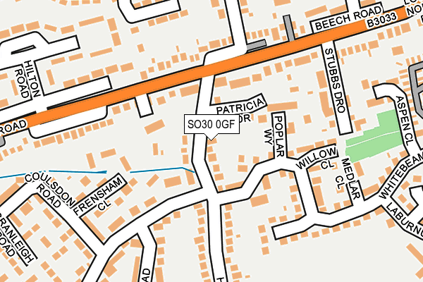 SO30 0GF map - OS OpenMap – Local (Ordnance Survey)