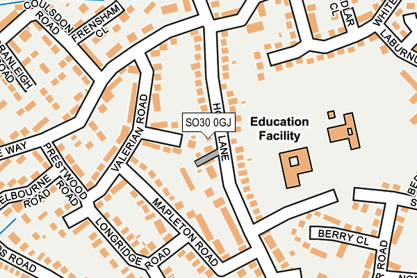 SO30 0GJ map - OS OpenMap – Local (Ordnance Survey)