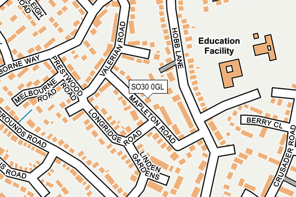 SO30 0GL map - OS OpenMap – Local (Ordnance Survey)