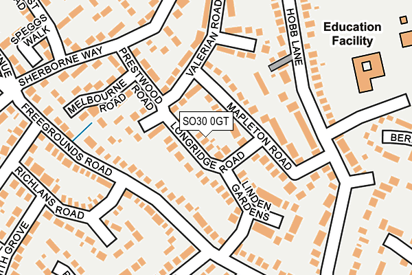 SO30 0GT map - OS OpenMap – Local (Ordnance Survey)