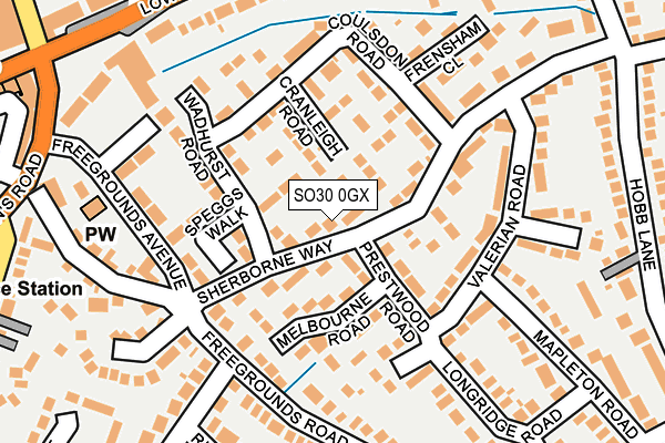 SO30 0GX map - OS OpenMap – Local (Ordnance Survey)