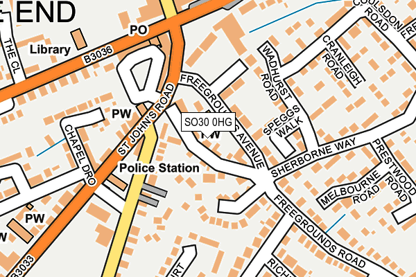 SO30 0HG map - OS OpenMap – Local (Ordnance Survey)