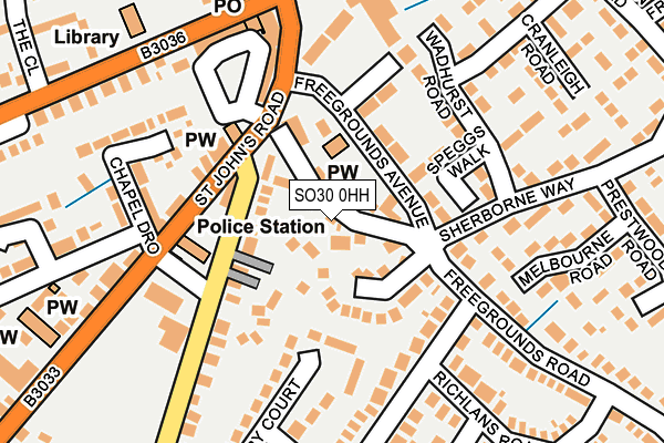 SO30 0HH map - OS OpenMap – Local (Ordnance Survey)