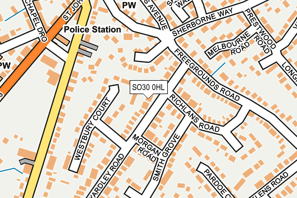 SO30 0HL map - OS OpenMap – Local (Ordnance Survey)