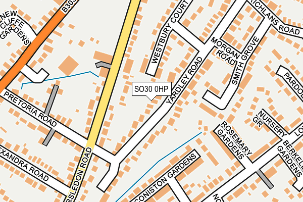 SO30 0HP map - OS OpenMap – Local (Ordnance Survey)