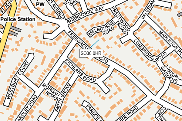 SO30 0HR map - OS OpenMap – Local (Ordnance Survey)