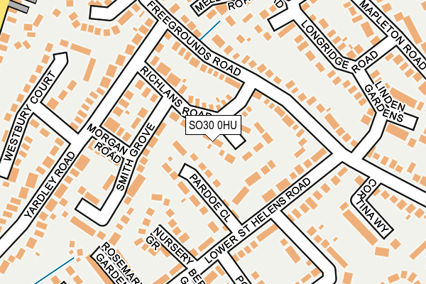 SO30 0HU map - OS OpenMap – Local (Ordnance Survey)