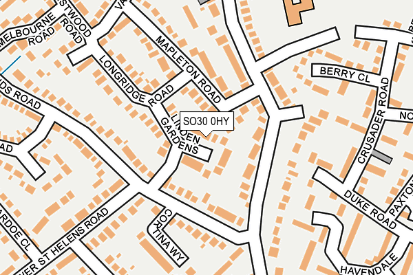 SO30 0HY map - OS OpenMap – Local (Ordnance Survey)