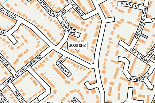 SO30 0HZ map - OS OpenMap – Local (Ordnance Survey)