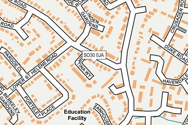 SO30 0JA map - OS OpenMap – Local (Ordnance Survey)