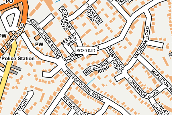 SO30 0JD map - OS OpenMap – Local (Ordnance Survey)