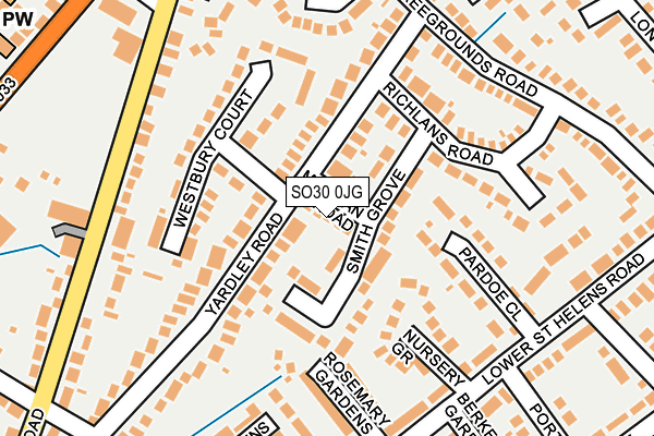 SO30 0JG map - OS OpenMap – Local (Ordnance Survey)