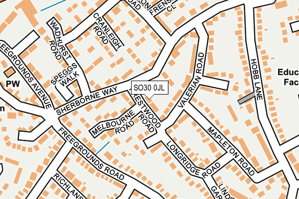 SO30 0JL map - OS OpenMap – Local (Ordnance Survey)