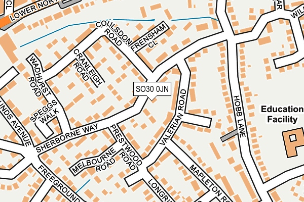 SO30 0JN map - OS OpenMap – Local (Ordnance Survey)