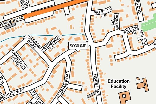 SO30 0JP map - OS OpenMap – Local (Ordnance Survey)