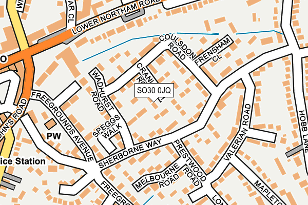 SO30 0JQ map - OS OpenMap – Local (Ordnance Survey)
