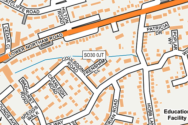 SO30 0JT map - OS OpenMap – Local (Ordnance Survey)