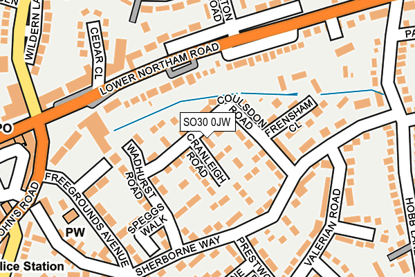 SO30 0JW map - OS OpenMap – Local (Ordnance Survey)