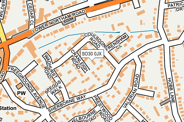 SO30 0JX map - OS OpenMap – Local (Ordnance Survey)