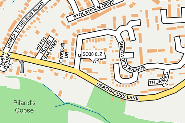 SO30 0JZ map - OS OpenMap – Local (Ordnance Survey)