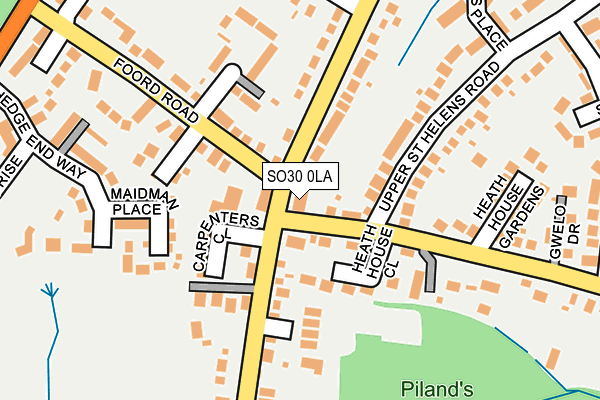 SO30 0LA map - OS OpenMap – Local (Ordnance Survey)