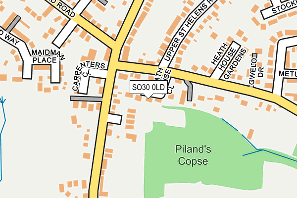 SO30 0LD map - OS OpenMap – Local (Ordnance Survey)