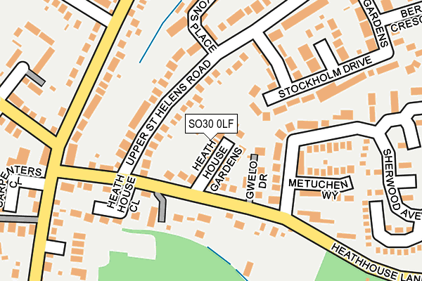SO30 0LF map - OS OpenMap – Local (Ordnance Survey)