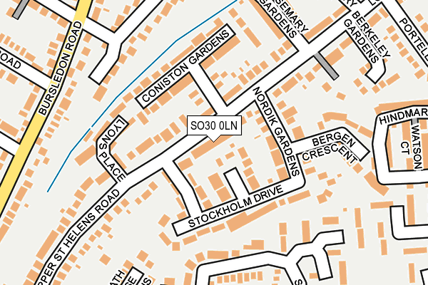 SO30 0LN map - OS OpenMap – Local (Ordnance Survey)